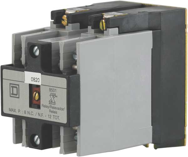 NEMA Control Relay, 3NO, 120VAC, 10A