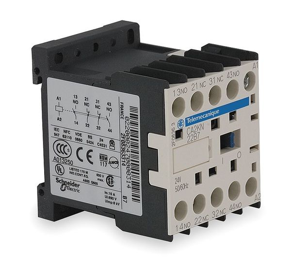 IEC Control Relay, 4NO, 480VAC, 10A