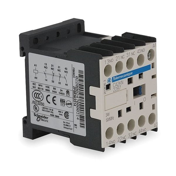 IEC Control Relay, 3NO/1NC, 24VDC, 10A