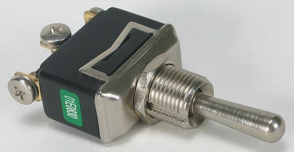 Toggle Switch, SPDT, 15A @ 277V, Screw