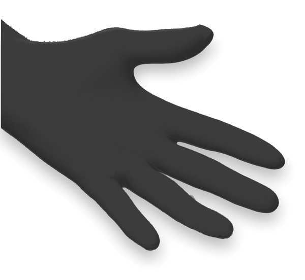 Microflex Onyx Exam Gloves with Textured Fingertips, Nitrile, Powder-Free, XL, Black, 100 Pack