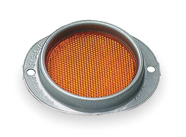 Reflector, Armored, Yellow, Dia 3 5/8 In