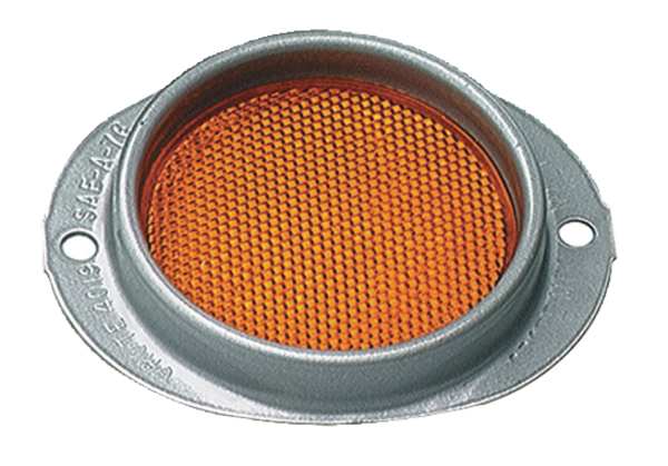Reflector, Armored, Yellow, Dia 3 5/8 In