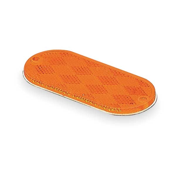 Reflector, Stick-On, Yellow, Oval