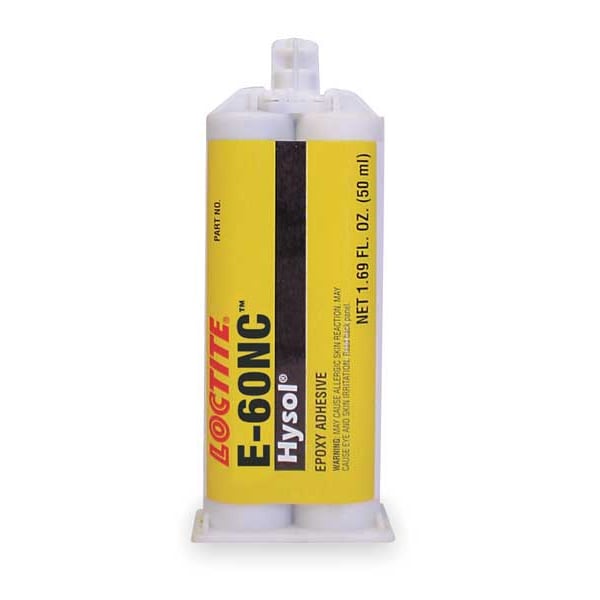 Epoxy Adhesive, E-60NC Series, Black, 1:01 Mix Ratio, 3 hr Functional Cure, Dual-Cartridge