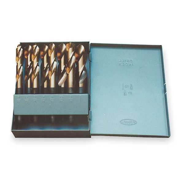 8PC 1/2 Reduced Shank Silver & Deming Drill Set Chicago-Latrobe 190C Straw HSS-CO 8% 9/16-1IN