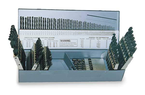 118PC 118Â° General Purpose Jobber Lengh Drill Set Chicago-Latrobe 150 Steam Oxide HSS 1mm-13mmx.1mm