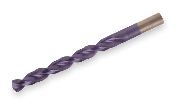 Q-Cobaltâ¢ 135Â° Wide Land Parabolic Jobber Length Drill Cleveland 2075-TA TiAlN HSS-CO 8% 1/4-E