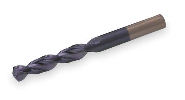 Screw Machine Drill Bit, 13/32 in Size, 135  Degrees Point Angle, Cobalt Steel, TiAlN Finish