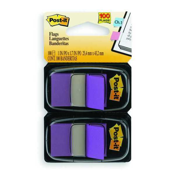 Sticky Flags, 1 x 1-3/4 In., Purple, PK2