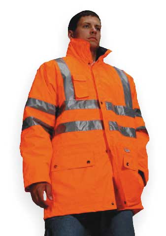 5XL Insulated Hooded Jacket, Orange