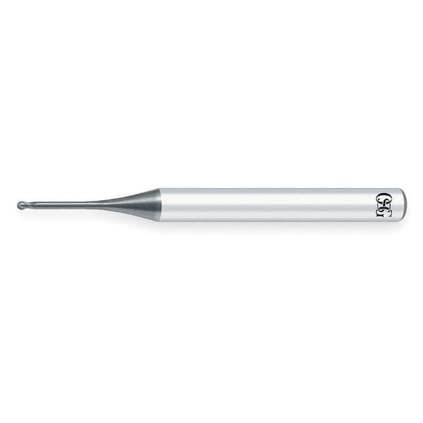 End Mill, Carbide, WXS, 1.0mm, 2 FL, Ball End