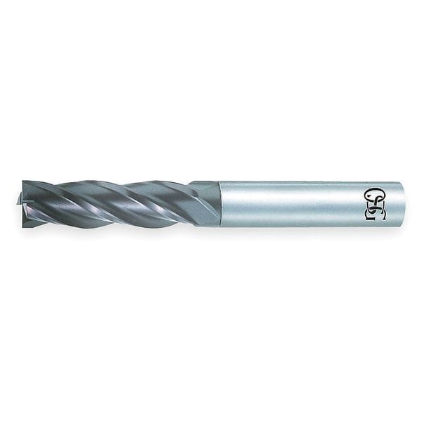 End Mill, Stub, Carbide, 3/8, 4 FL, Sq End