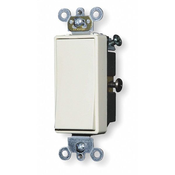 Wall Swtch, 3-Way, 120/277V, 15A, Ivry, Rockr