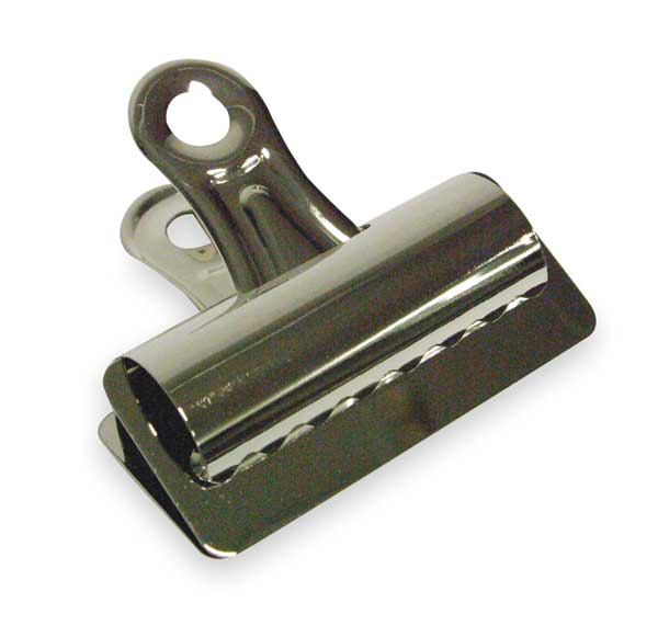 Bulldog Clip, 3in W, Silver, PK12