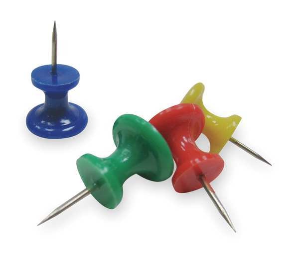 Pushpin, 3/8 Point, Asrt, PK100
