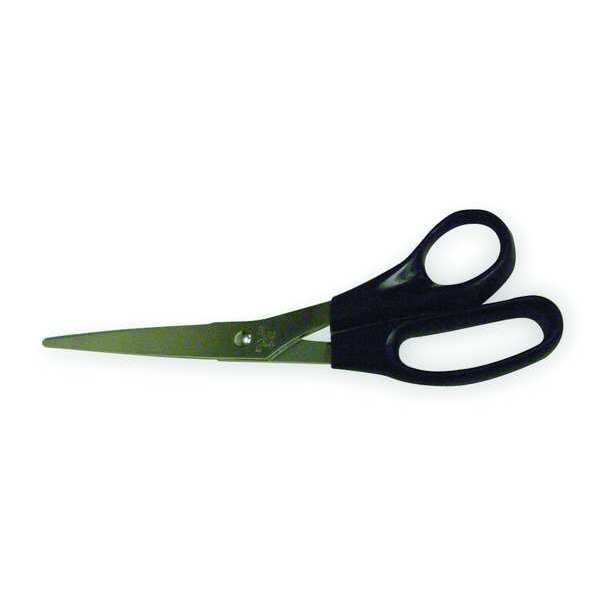 Scissors, 8 In, Blk Hard Grip Handle
