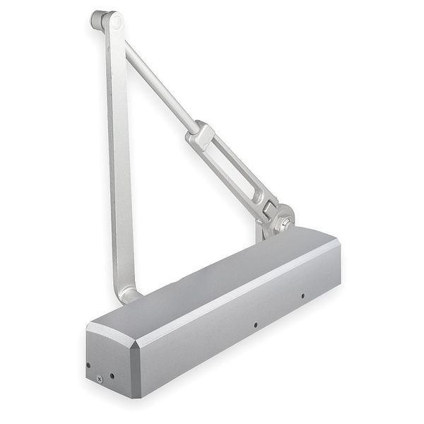 Manual Hydraulic Stanley QDC 200 Door Closer Heavy Duty Interior and Exterior, Silver