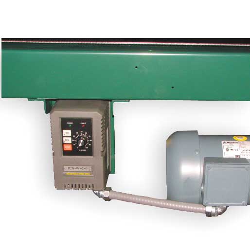 Slider Bed Belt Conveyor, 16 ft L, 22 1/2 in W, 410 lb Load Capacity