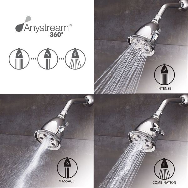 wall, Shower Head, Polished Chrome, Wall