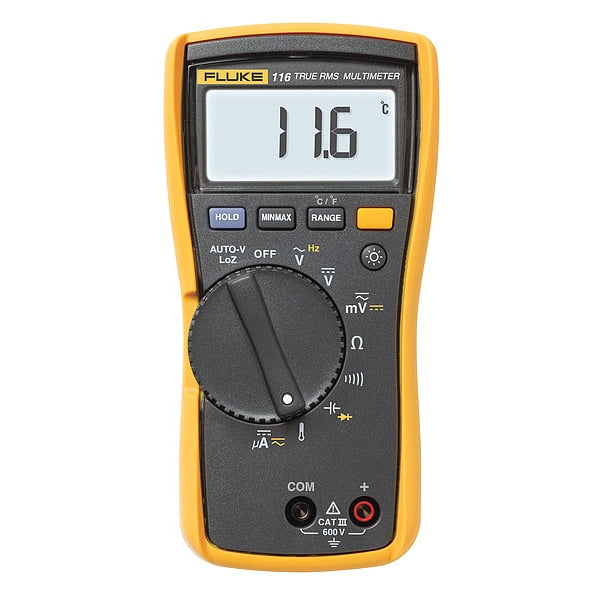 Digital Multimeter, 600 Max. AC Volts, 600 Max. DC Volts, 600 uA Max. AC Amps, 600 uA Max. DC Amps