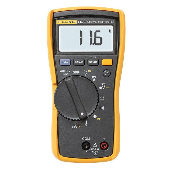 Digital Multimeter, 600 Max. AC Volts, 600 Max. DC Volts, 600 uA Max. AC Amps, 600 uA Max. DC Amps