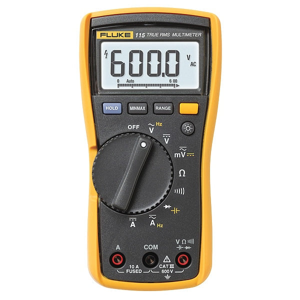 Digital Multimeter, 600 Max. AC Volts, 600 Max. DC Volts, 10 Max. AC Amps, 10 Max. DC Amps