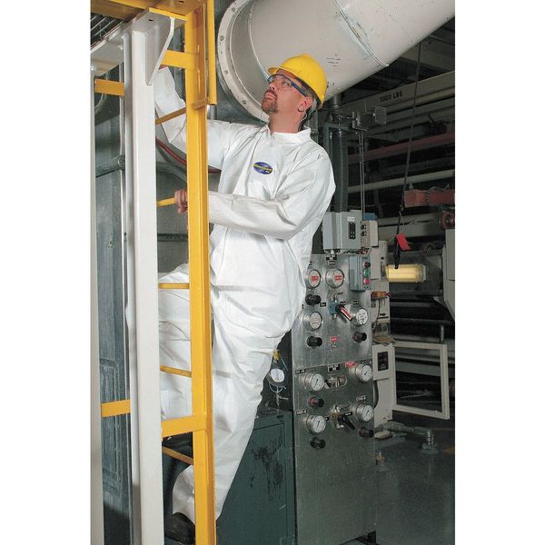 Collared Disposable Coveralls, 25 PK, White, KleenGuard A40, Zipper