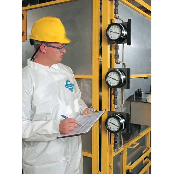 Hooded Disposable Coveralls, 25 PK, White, KleenGuard A40, Zipper