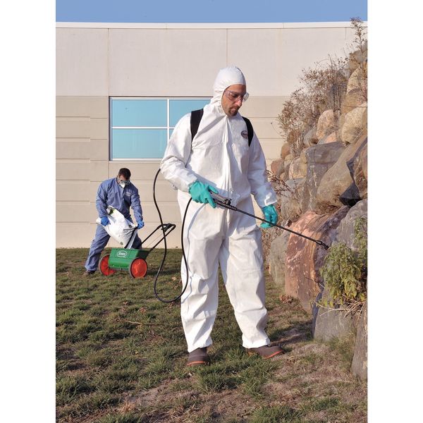 Collared Disposable Coveralls, 24 PK, Blue, SMMMS, Zipper