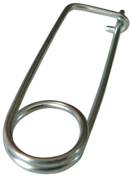 Safety Pin, Spring Wire, Spring Steel, Zinc Plated, 3/64 in Pin Dia, 1 1/16 in Usbl L, 1 3/4 in L, 25 PK