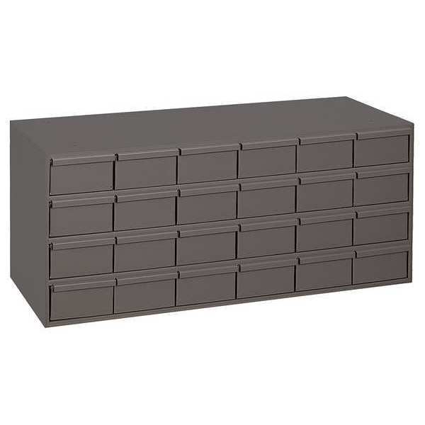 Drawer Bin Cabinet with 24 Drawers, Prime Cold Rolled Steel, 33 3/4 in W x 17 in H x 17 3/4 in D