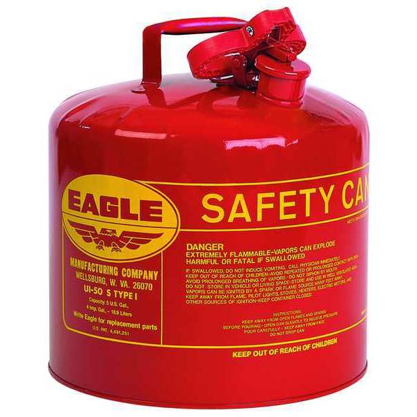 5 gal. Red Galvanized steel Type I Safety Can for Flammables
