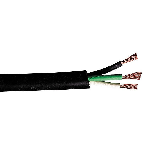 12 AWG 3 Conductor Carolprene Portable Cord 300V 250 ft. BK