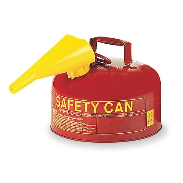 2 gal. Red Galvanized steel Type I Safety Can for Flammables