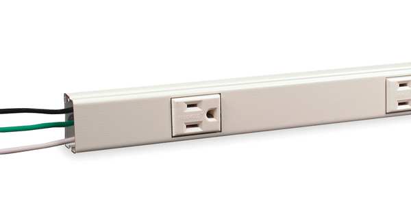 Prewired Raceway, 5 Outlets, 12 In.