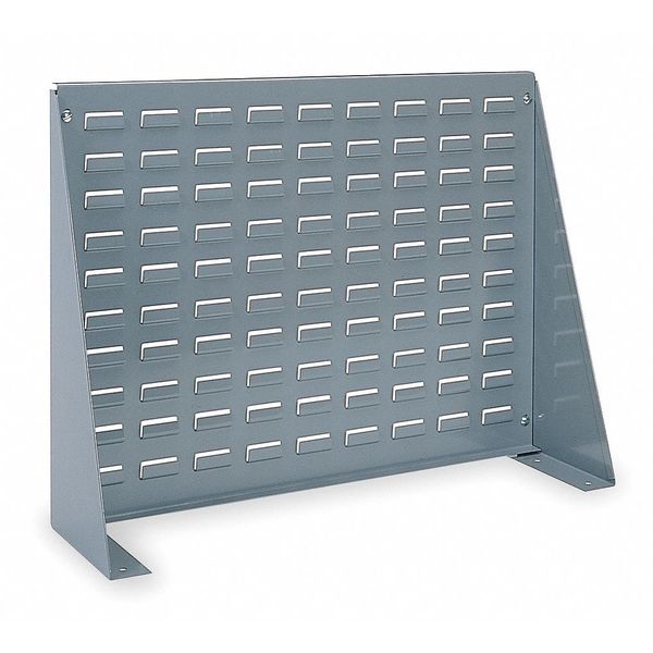 Steel Louvered Bench Rack, 28 in W x 8 9/16 in D x 20 in H, Gray