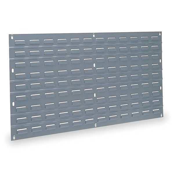 Steel Louvered Panel, 36 in W x 5/16 in D x 20 in H, Gray