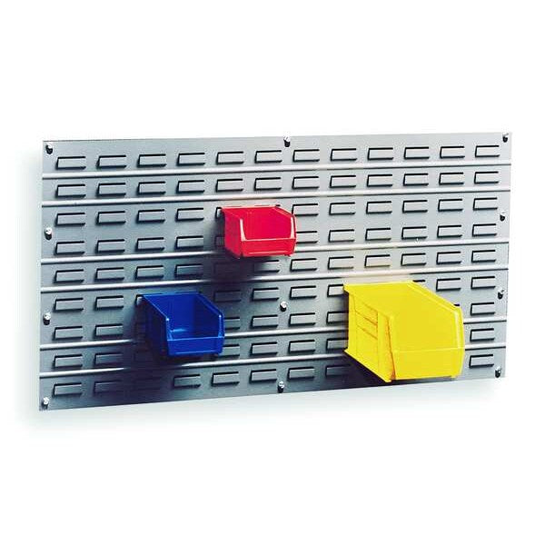 Steel Louvered Panel, 36 in W x 5/16 in D x 20 in H, Gray