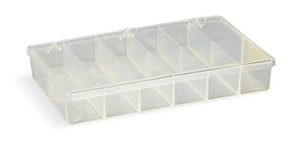 Compartment Box with 12 compartments, Plastic, 1 13/16 in H x 6-3/16 in W