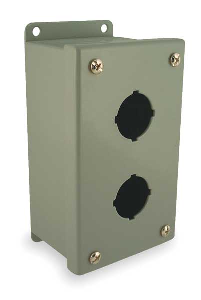 Pushbutton Enclosure, 30mm, 2 Holes, Steel