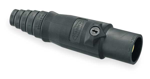 Connector, Double Set Screw, Blk, Male