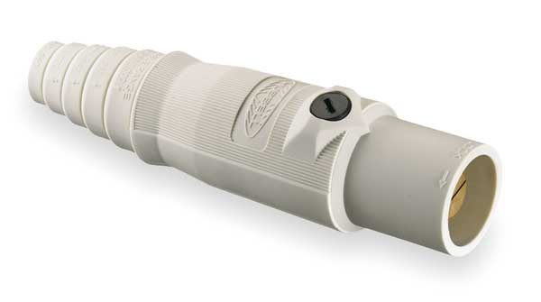 Connector, Double Set Screw, Wht, Male