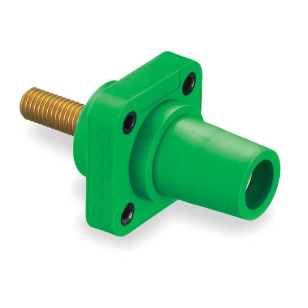 Receptacle, 3R, 4X, 12K, Stud, Green