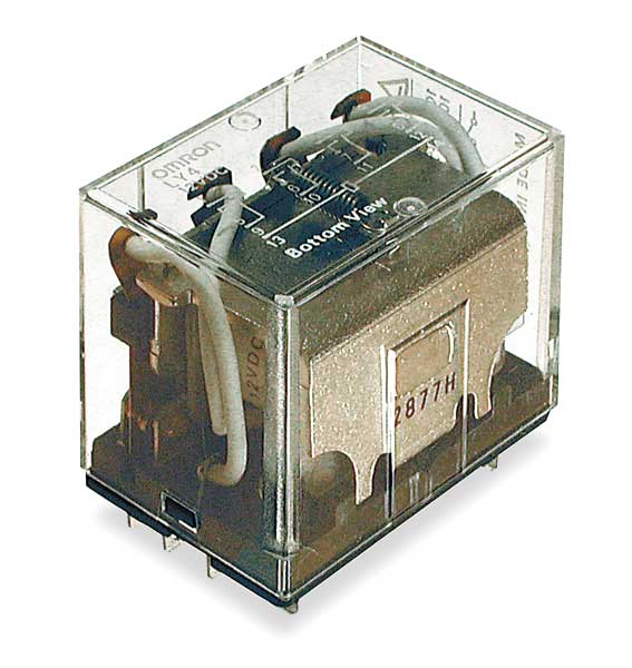 General Purpose Relay, 12V DC Coil Volts, Square, 14 Pin, 4PDT