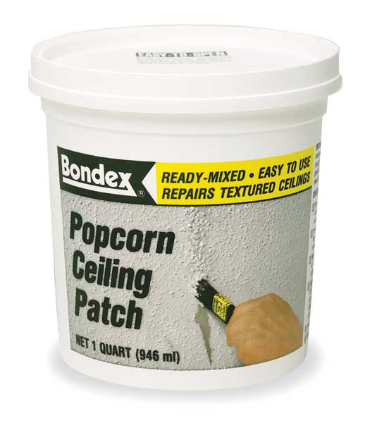 Popcorn Ceiling Patch, 1 qt, Pail, White, Ready-Mixed Popcorn Ceiling Patch