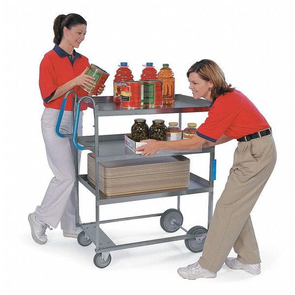 Stainless Steel Ergo-One Series 2-Shelf Cart; 700 lb Capacity, 21