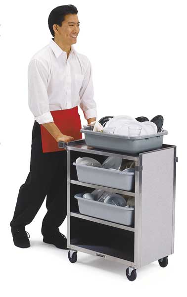 Enclosed Bussing Cart, 4 Shelf - 16