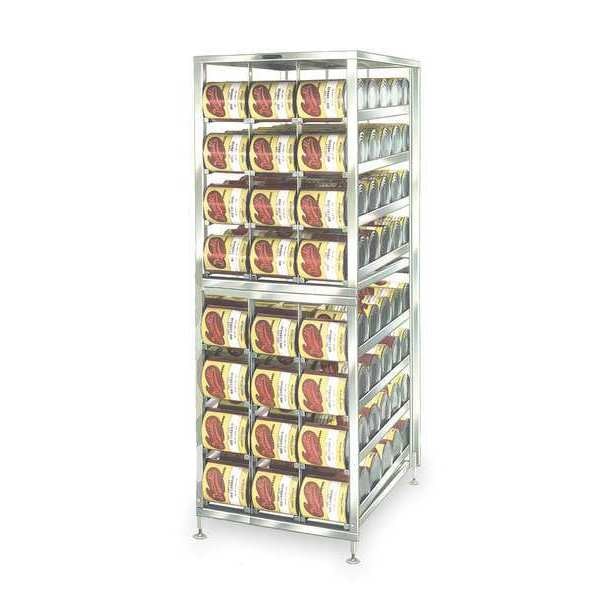 Stainless Steel Can Rack, Stationary - (144) 10# Cans or (192) 5# Cans
