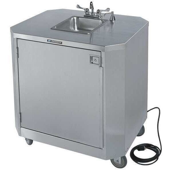 Deluxe Hand Wash Station w/Heater, Stainless, 39